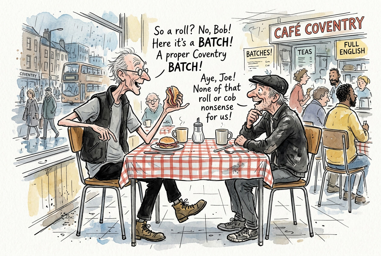Two old men sat in a greasy spoon cafe